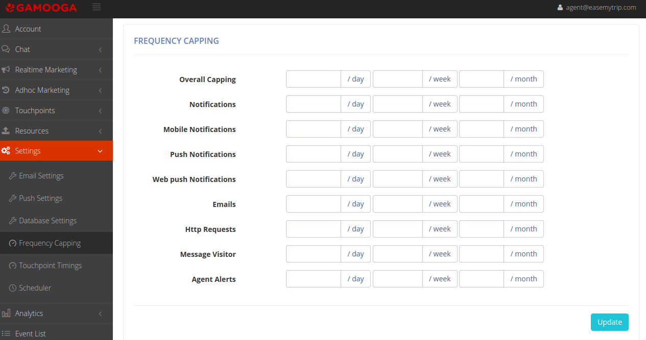 gamooga frequency capping